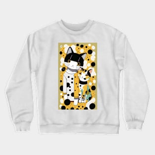 Dotted Whiskers: A Cat's Canvas Crewneck Sweatshirt